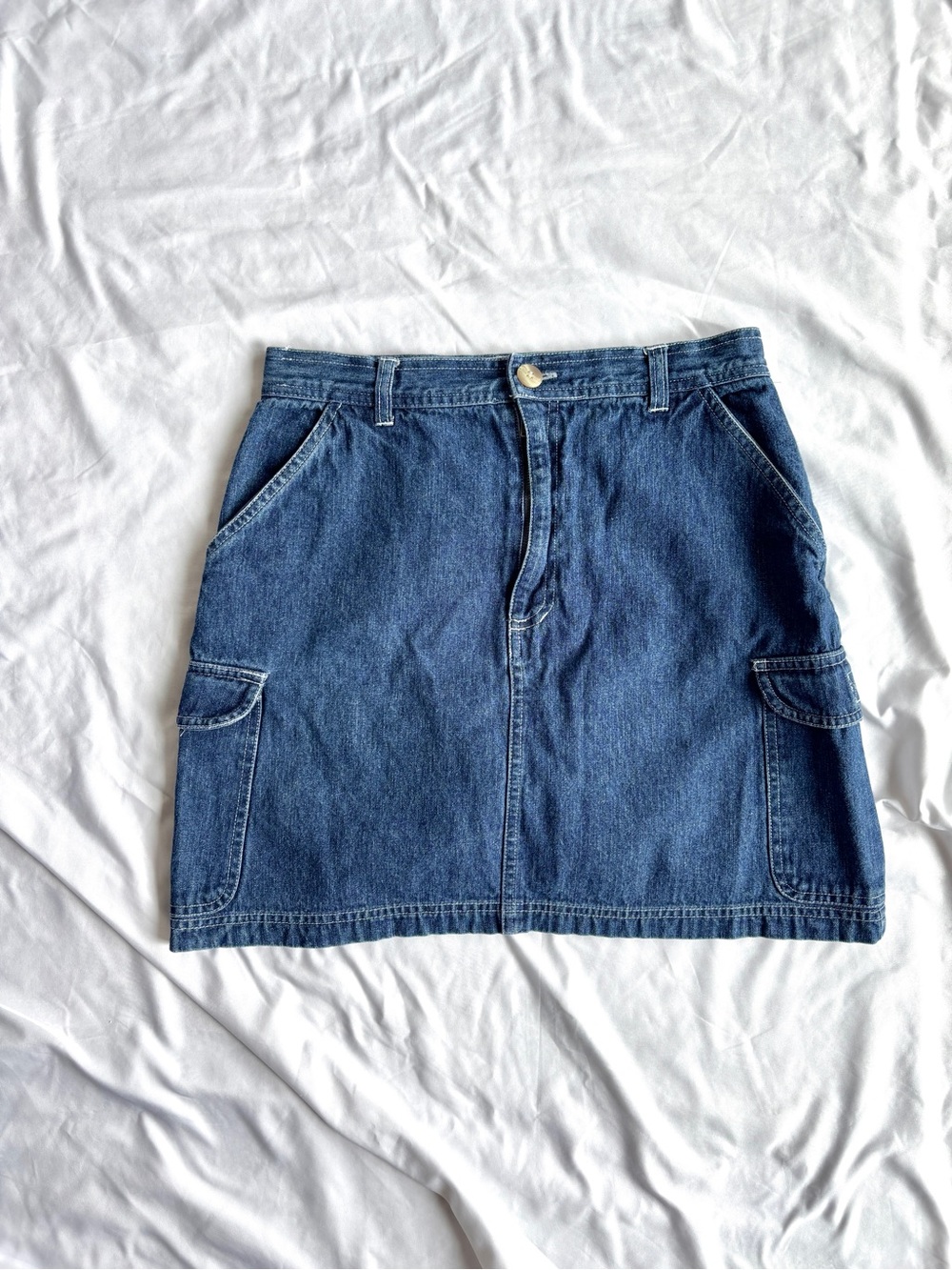 Vintage Denim Mini Skirt - Picture 2 of 4